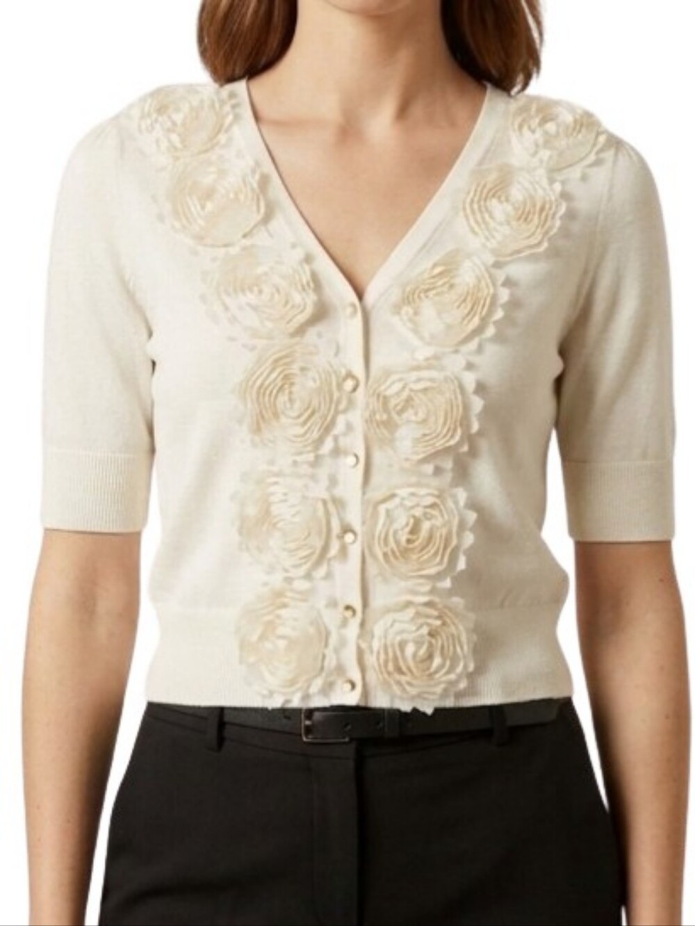 TED BAKER LONDON Arete Floral Applique Cardigan